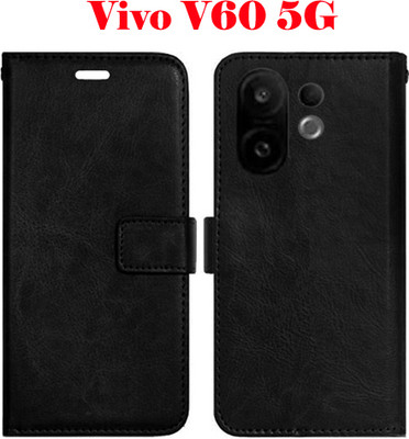Shanno Enterprises Flip Cover for Vivo V60 5G(Black, Pack of: 1)