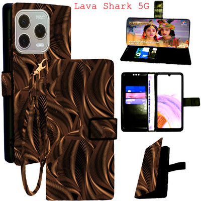 Mxkart Flip Cover for Lava Shark 5G(Brown, Pack of: 1)