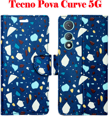 Shanno Enterprises Flip Cover for Tecno Pova Curve 5G(Blue, Pack of: 1)