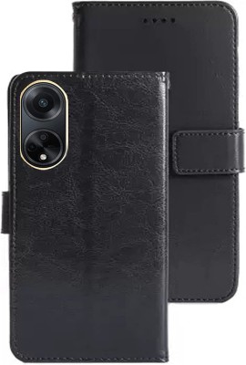 B.D.A Flip Cover for Oppo F23 5G PU Leather Vintage Case with Card Holder and Magnetic Stand(Black, Magnetic Case, Pack of: 1)