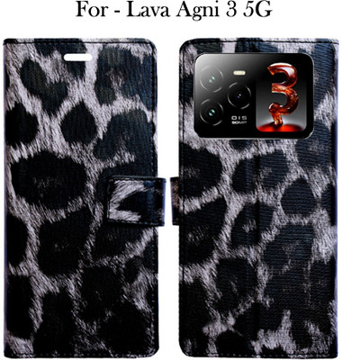 Toklot Flip Cover for Lava Agni 3 5G(Black, Pack of: 1)