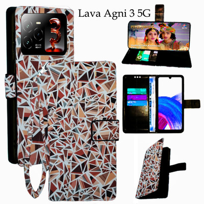 Toklot Flip Cover for Lava Agni 3 5G(Brown, Pack of: 1)