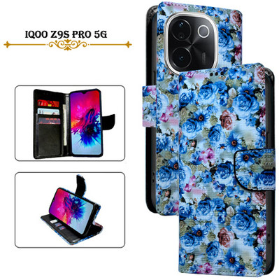 Asmart Flip Cover for iQOO Z9s Pro 5G(Blue, Pack of: 1)