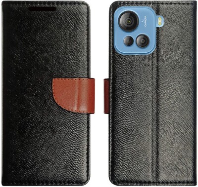 MyFlips Flip Cover for Lava Blaze 2 Pro(Brown, Magnetic Case, Pack of: 1)