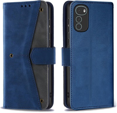 Autofocus Flip Cover for Motorola E32s(Blue, Grey, Cases with Holder, Pack of: 1)