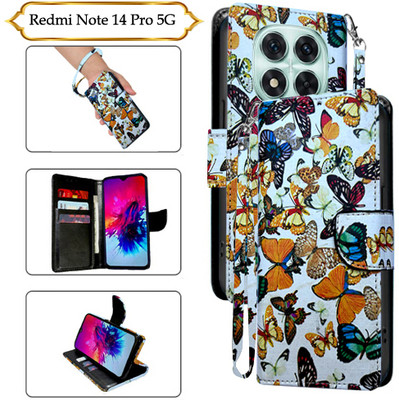 Asmart Flip Cover for Redmi Note 14 Pro 5G(White, Pack of: 1)