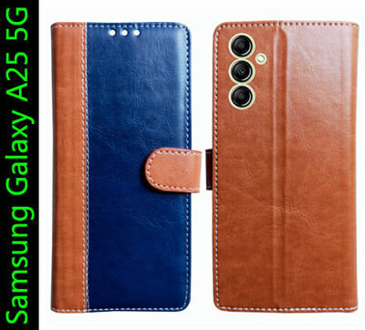 Toklot Flip Cover for Samsung Galaxy A25 5G(Brown, Pack of: 1)