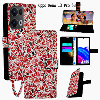 Toklot Flip Cover for OPPO Reno 13 Pro 5G(Red, Pack of: 1)