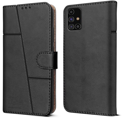 spaziogold Flip Cover for Samsung Galaxy M31s(Premium Leather Material | Built-in Stand | Card Slots and Wallet)(Black, Dual Protection, Pack of: 1)