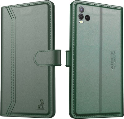 AIBEX Flip Cover for Vivo Y33S / Vivo Y21s / Vivo Y21 (2021) / Vivo Y21e|Vegan PU Leather |Foldable Stand(Green, Cases with Holder, Pack of: 1)