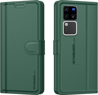 KIVANO LUXE Flip Cover for Vivo V30 Pro 5G / Vivo V30 5G(Green, Card Holder, Pack of: 1)