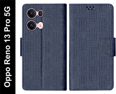 SBMS Flip Cover for Oppo Reno 13 Pro 5G / Reno13 Pro 5G(Blue, Shock Proof, Pack of: 1)