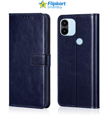 Flipkart SmartBuy Flip Cover for Redmi A1 Plus, Redmi A2 Plus, POCO C50, POCO C51(Blue, Grip Case, Pack of: 1)
