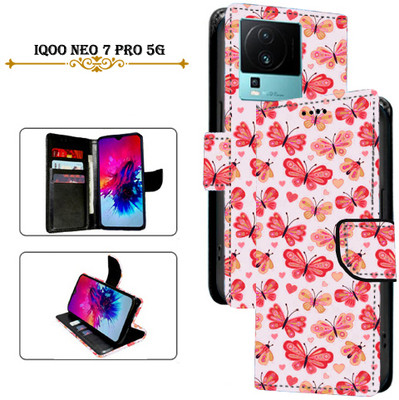 Asmart Flip Cover for iQoo Neo 7 Pro 5G(Red, Pack of: 1)