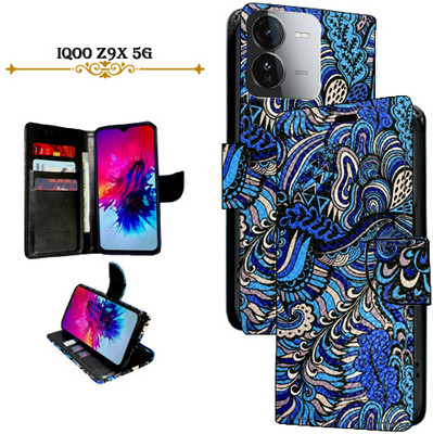 Cutemart Flip Cover for iQOO Z9X 5G(Blue, Pack of: 1)