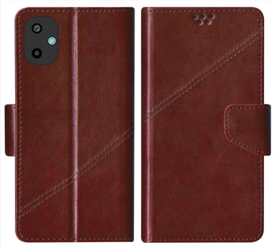 SBMS Flip Cover for SAMSUNG Galaxy F06 5G / SAMSUNG Galaxy M06 5G Back Cover Case with Magnatic Closure(Brown, Shock Proof, Pack of: 1)