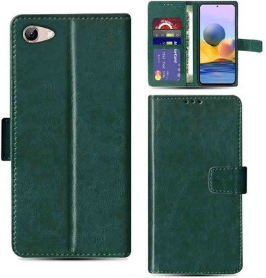 Kalua Mall Flip Cover for Vivo Y69 mobile flip cover | Vivo 1714 mobile flip cover | Green(Green, Magnetic Case, Pack of: 1)