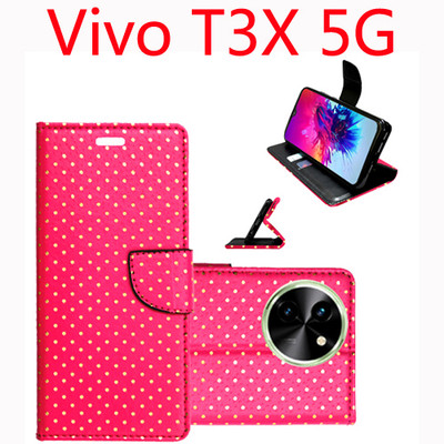 Toklot Flip Cover for Vivo T3X 5G(Pink, Pack of: 1)
