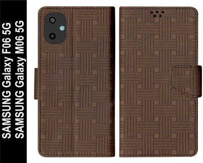 SBMS Flip Cover for SAMSUNG Galaxy F06 5G / SAMSUNG Galaxy M06 5G Back Cover Case with Magnatic Closure(Brown, Shock Proof, Pack of: 1)