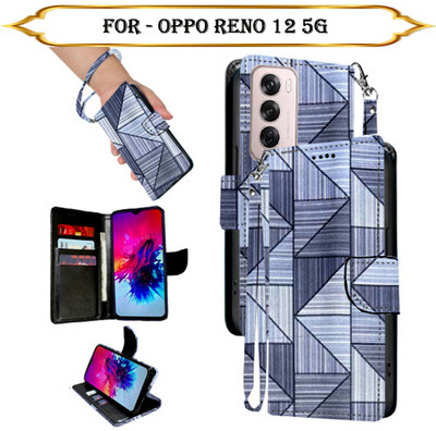 Asmart Flip Cover for OPPO Reno 12 5G(Multicolor, Pack of: 1)