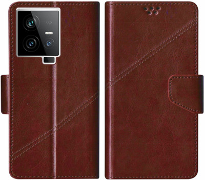 korumacase Flip Cover for iQOO 11 5G(Brown, Shock Proof, Pack of: 1)