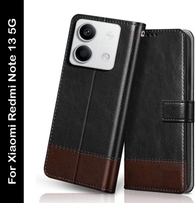 Winkel Flip Cover for REDMI Note 13 5G(Black, Card Holder, Pack of: 1)