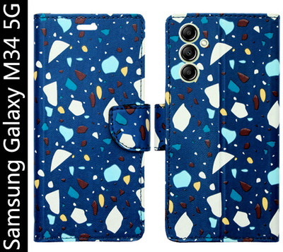 Toklot Flip Cover for Samsung Galaxy M34 5G(Blue, Pack of: 1)