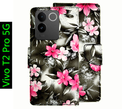 Toklot Flip Cover for Vivo T2 Pro 5G(Black, Pack of: 1)