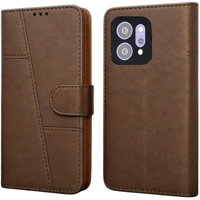 Besmon Flip Cover for Oppo Reno 14 5G Flip Back Cover Case Shockproof Back Cover Wallet Style Flip Cover(Brown, Pack of: 1)