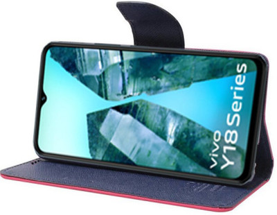 Aarov Flip Cover for iQOO Z9 Lite 5G, Vivo Y28E, Vivo Y28s, Vivo Y18E, Vivo Y18, Vivo Y18i, Vivo Y03, Vivo T3 Lite 5G(Pink, Dual Protection, Pack of: 1)