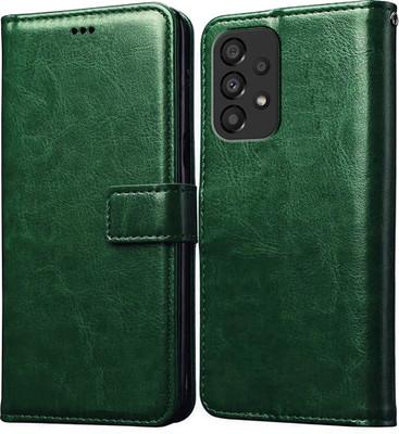 Casotec Flip Cover for Samsung Galaxy A33 5G(Green, Pack of: 1)
