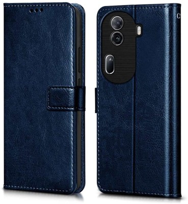 WOW Imagine Flip Cover for OPPO Reno11 Pro 5G, (Flexible | Leather Finish | Card Pockets Wallet & Stand(Blue, Magnetic Case, Pack of: 1)