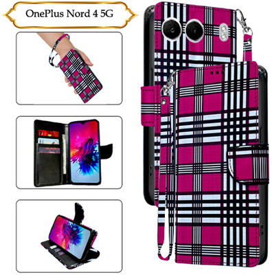 SALGO Flip Cover for OnePlus Nord 4 5G(Pink, Pack of: 1)