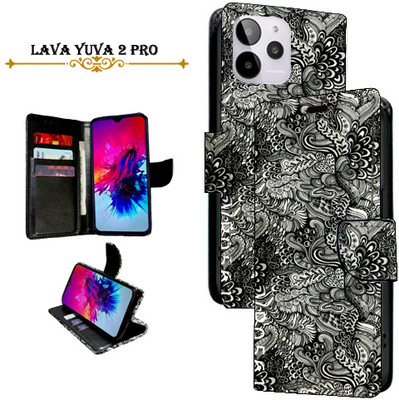PARGO Flip Cover for Lava Yuva 2 Pro(Black, Pack of: 1)