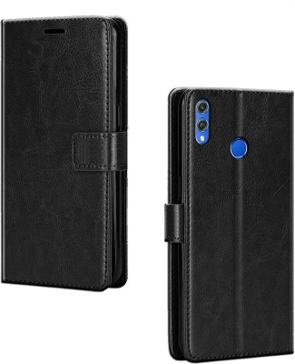 Stylonic Flip Cover for Honor 8C(Black, Shock Proof, Pack of: 1)