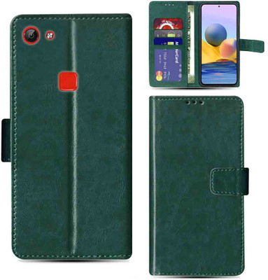 Kalua Mall Flip Cover for Vivo V7 Plus mobile flip cover | Vivo 1716 mobile flip cover | Green(Green, Magnetic Case, Pack of: 1)