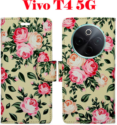 Shanno Entarprises Flip Cover for Vivo T4 5G(Yellow, Pack of: 1)