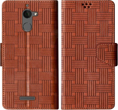Telecase Flip Cover for Coolpad Note 5 Lite(Brown, Shock Proof, Pack of: 1)