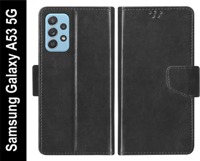SBMS Flip Cover for Samsung Galaxy A53 5G(Black, Shock Proof, Pack of: 1)