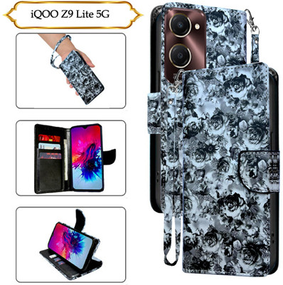 PARGO Flip Cover for IQOO Z9 Lite 5G(Black, Pack of: 1)
