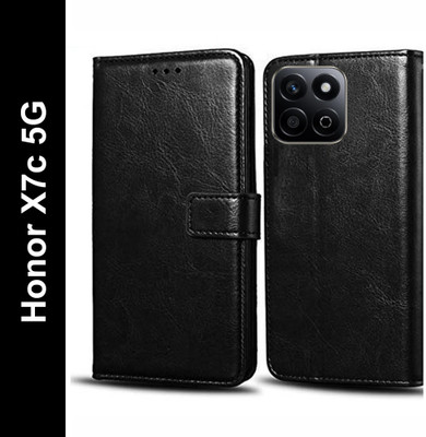 Turncoat Flip Cover for Honor X7c 5G(Black, Grip Case, Pack of: 1)