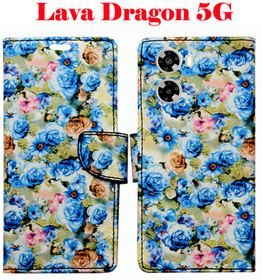 Vacko Flip Cover for Lava Dragon 5G(Blue, Pack of: 1)