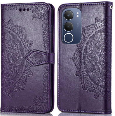 Perkie Flip Cover for vivo Y29 5G(Purple, Dual Protection)