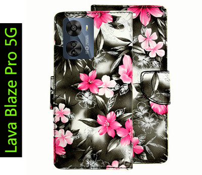 Toklot Flip Cover for Lava Blaze Pro 5G(Black, Pack of: 1)