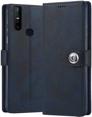 GoPerfect Flip Cover for Vivo V15 Pro(Blue, Shock Proof, Pack of: 1)