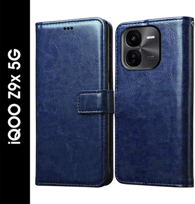 Casotec Flip Cover for iQOO Z9x 5G(Blue, Pack of: 1)