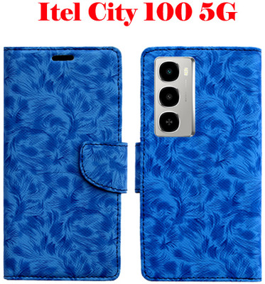 Toklot Flip Cover for Itel City 100 5G(Blue, Pack of: 1)
