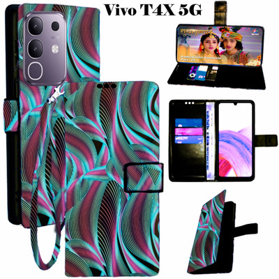 Shanno Enterprises Flip Cover for vivo T4x 5G(Blue, Pack of: 1)
