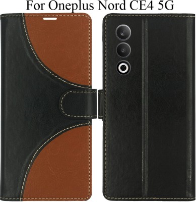 MAXSHAD Flip Cover for Oneplus Nord CE 4 5G(Black, Brown, Magnetic Case)