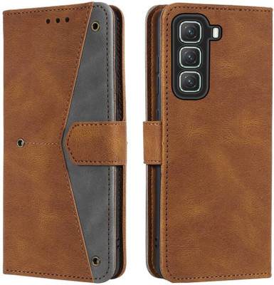 Mashgul Flip Cover for Infinix Hot 50 5G(Brown, Shock Proof, Pack of: 1)
